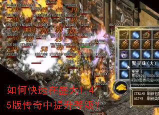 如何快速在盛大1.45版传奇中提升等级? 如何快速在盛大1.45版传奇中提升等级?