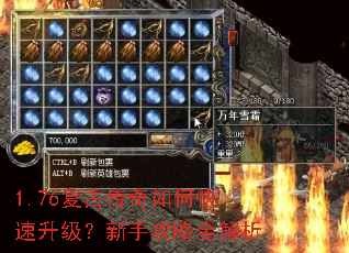 1.76复古传奇如何快速升级?新手攻略全解析 1.76复古传奇如何快速升级?新手攻略全解析
